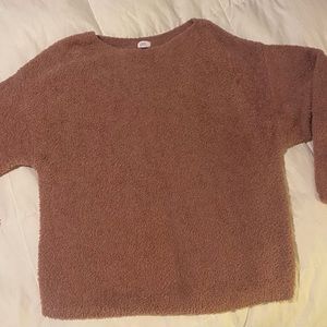 Stars Above Feather Yarn Mauve Pink Long Sleeve Pullover Sweater L